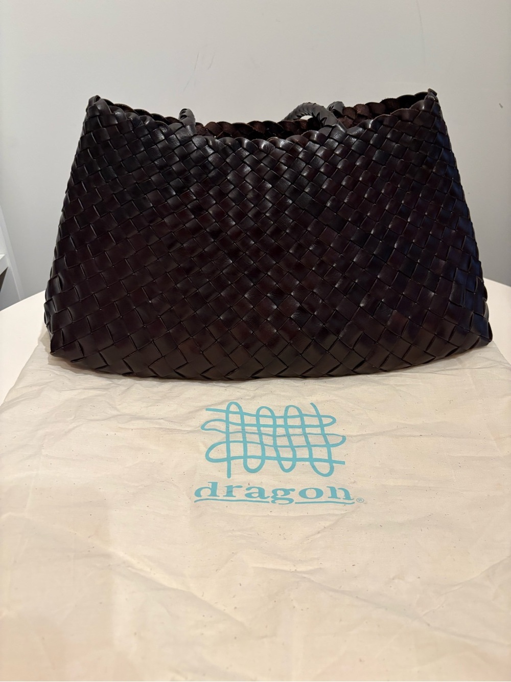 Dragon Diffusion Santa Croce Large Tote in Dark Brown - Picture 2 of 4
